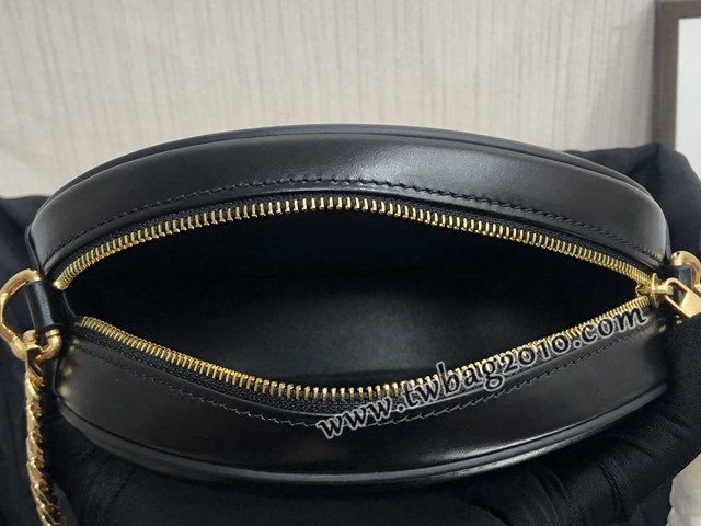 Celine專櫃2023新款女包 101852 賽琳月餅金色鏈條黑色絲絨肩背包 sldj2243